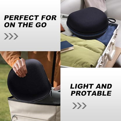 Kids Headphones Case Compatible with iClever BTH12 / BTH20/ BTH26/HS19, JoySpark, Candy Bila, EarFun, MIDOLA, IMYB Foldable Kids Headphones, Black Travel Storage Bag(Case Only)