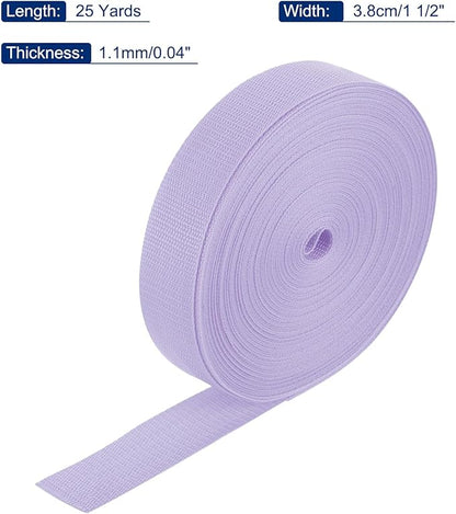 MECCANIXITY Lightweight Polypropylene Webbing Strap 1 1/2" 25 Yard Backpack Strapping Band Pink for Outdoor Luggage Cargo Straps