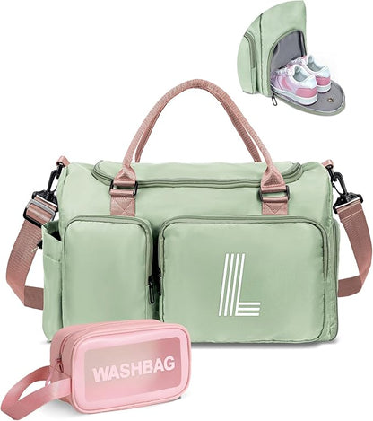 Birthday Gift for Girls, Initial Travel Duffle Bag, Sports Gym Bag, Personalized Weekender Bag,Monogram Overnight Bag, Birthday Gifts Daughter Gifts Friend Gifts