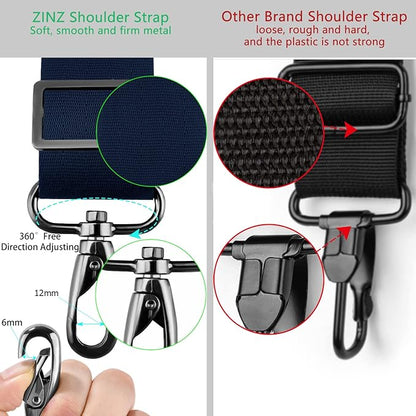 ZINZ Shoulder Strap 78" Universal Handbag Strap with Ultra-thick Fixed Padded and Dual Balanced Adjustable Buckles Shoulder Crossbody Strap for Briefcase Messenger Bag Laptop bag Luggage，Blue