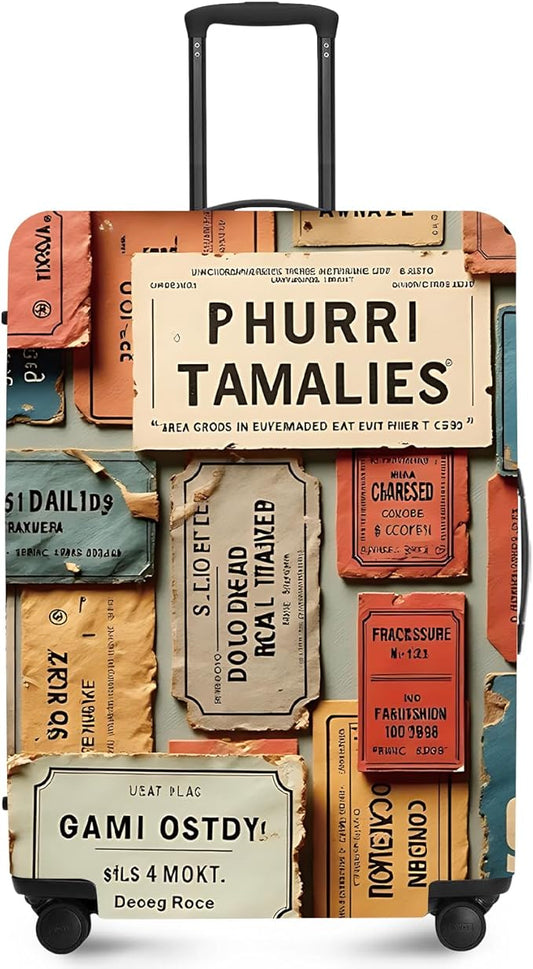 ANNA QUEEN Travel Luggage Cover Suitcase Protector Suitcase Cover Anti-Scratch,Stretchable Bag Cover Washable Durable Polyester with Elastic Hem with Zipper Closure