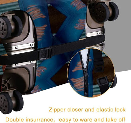 Travel Suitcase Protector Explosion Hair Girl Elastic Protective Washable Luggage Cover With Concealed Zipper Suitable For X-Large (A little large)