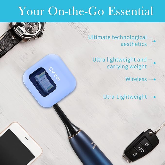 Wall Mounted Toothbrush Holder & Toothbrush Cleaner, Toothbrush Case - Manual/Electric Toothbrush Cover for Any Toothbrush Head - Rechargeable Toothbrush Travel Case with Cover, Clean for Home, Travel