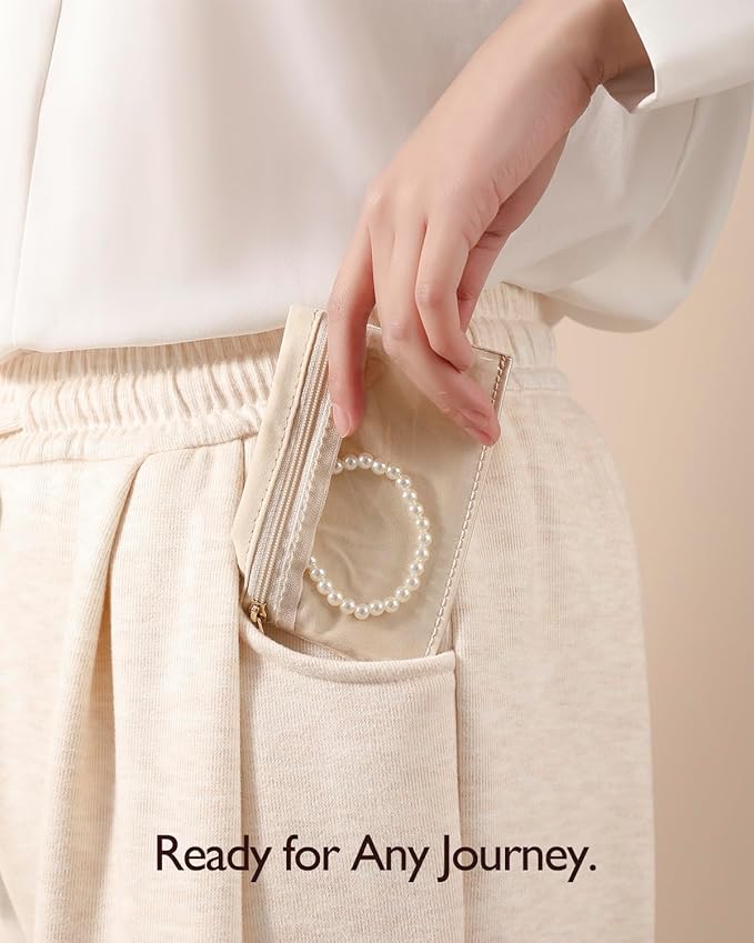 GUKA Travel Jewelry Box, Jewelry Case, Jewelry Holder Organizer, 9 Pcs Travel Jewelry Organizer Bag, Portable Versatile Ring Earring Storage, for Larger Accessories, Gifts for Women and Girls