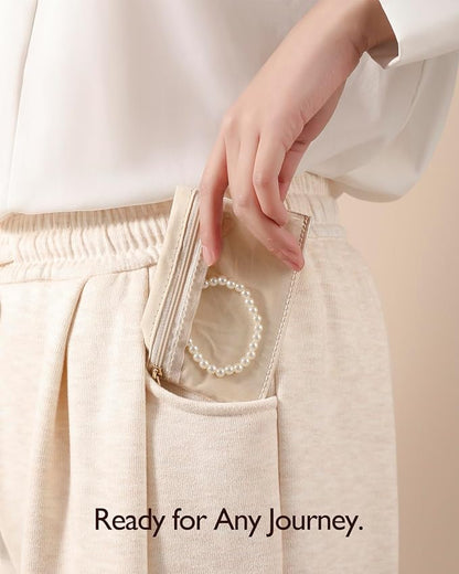 GUKA 9 Pcs Travel Jewelry Organizer Velvet Jewelry Pouch with Zipper Clear Travel Jewelry Bag for Travel Business Trip Jewelry Pouch for girls Mothers Day Gifts for Mom