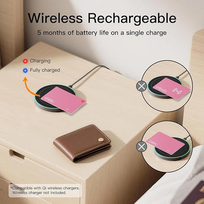 Ultra Slim Air Card Tag: 2025 MFi Certified Wallet Smart Tracker Card - Compatible with Apple Find My Wallets Finder Tracking Cards Tags, Keep Track Item Locator of Luggage, Passport, Purse, Backpack