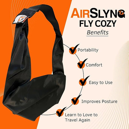 The Slyng-Premium Travel Blanket System – Blanket Body Sling for Deep Plane Sleep | Full-Body Support Ultra-Soft, Breathable, Compact Carry-On Travel Essential for Long Flights and Car Road Trips