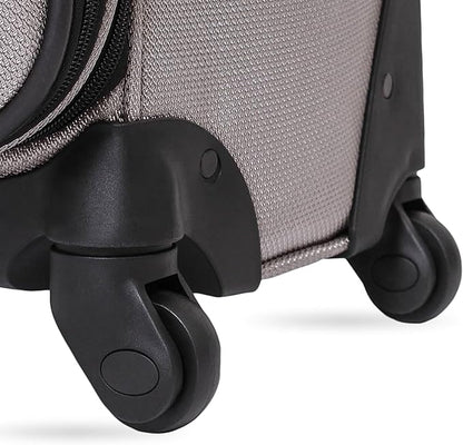 SwissGear Sion Softside Expandable Roller Luggage, Pewter, 3-Piece Set (21/25/29)