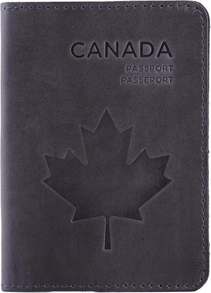 INCARNE Leather Passport Holder for Travel - Passport Case - Passport Wallet for Men - Passport Cover for Women Sleeve Protector - Travel Essentials Vacation Luggage Travel Gifts - Vintage Gray