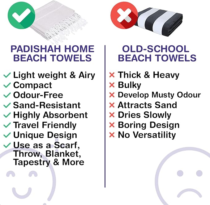 Turkish Beach Towels, Bulk Case of 12 | Oversized, Quick Dry, Sand Free | 100% Cotton, Large 38x71 Towels for Beach, Pool, Travel | Ultra-Soft, Compact, Absorbent | Light Gray