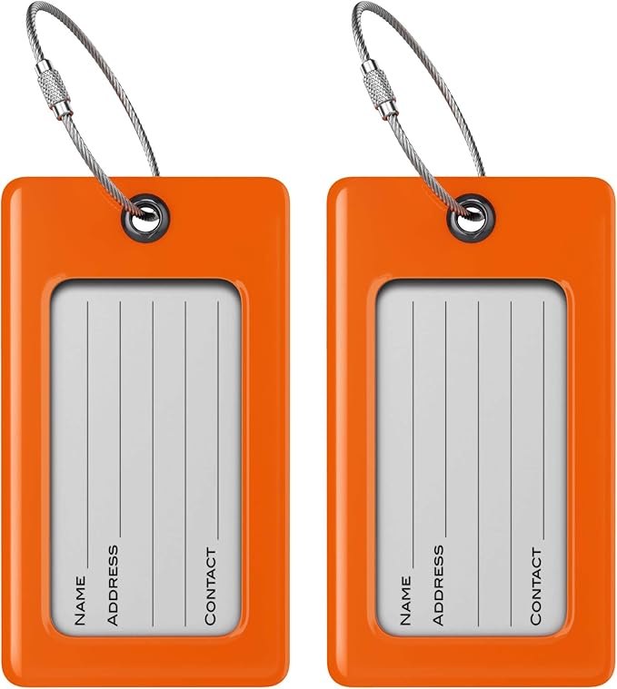 Luggage Tags Business Card Holder by TUFFTAAG - Durable Travel ID Bag Tag, Secure & Flexible, Perfect for Suitcases, Backpacks, and Carry-Ons, Easy Identification