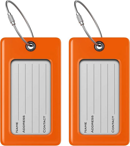 Luggage Tags Business Card Holder by TUFFTAAG - Durable Travel ID Bag Tag, Secure & Flexible, Perfect for Suitcases, Backpacks, and Carry-Ons, Easy Identification