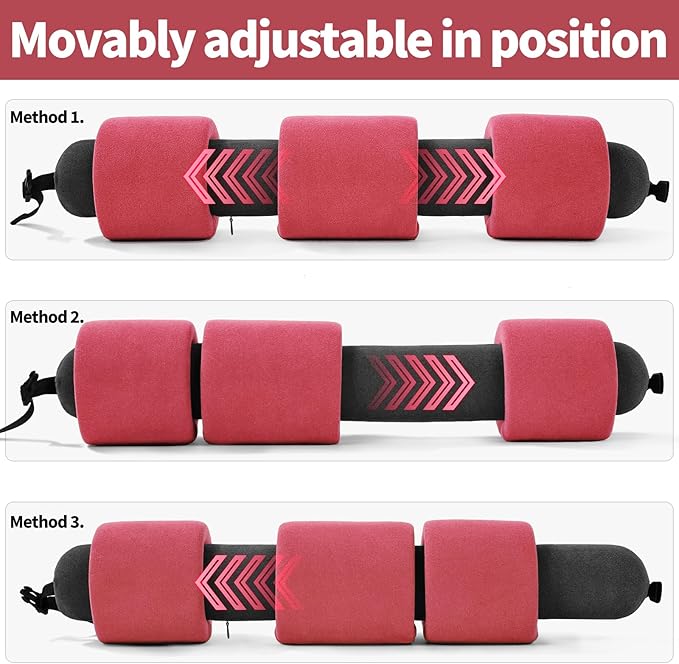 3-Ring Memory Foam Travel Neck Pillow It has obtained a Patent. The Three Rings can be movably Adjusted to Provide Flexible Support for The Neck, Head, and Other Areas.Peach Pink