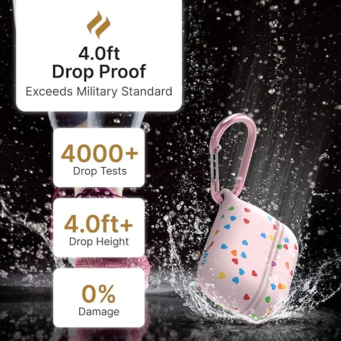 Catalyst Waterproof Case for AirPods Pro 2nd Generation and AirPods Pro 1st Generation - Wireless and USB-C Charging Compatible, One Piece Design, High Drop Protection Case with Carabiner
