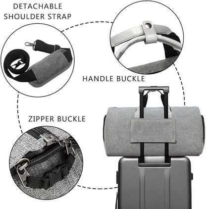 Modoker Convertible Garment Bag with Shoulder Strap, Carry on Garment Duffel Bag for Men Women - 2 in 1 Hanging Suitcase Suit Travel Bags (Grey)