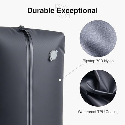 2 PC Travel Vacuum Bags with Pump, IP67 Reusable Vacuum Compression Bags for Travel, Business Trips, Hiking, Camping, Water Activities, Vacuum Seal Bags for Clothing