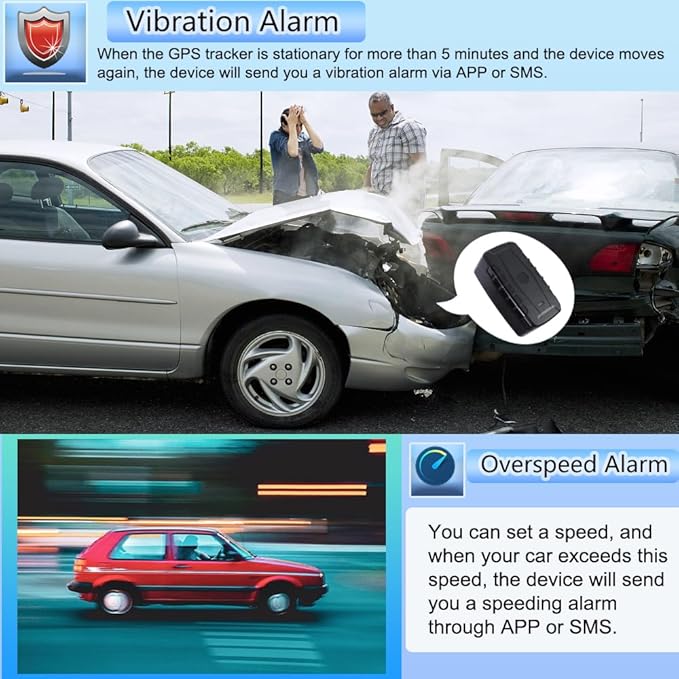 Car GPS Tracker for Vehicles Long Battery Life 20000mAh Tracker Device Real-Time and Precise Location Tracking Device Magnetic Waterproof Multiple Alarm App iOS/Android TK918 4G