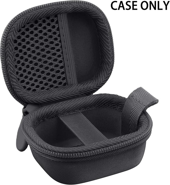 co2CREA Hard Case for Beats Powerbeats Fit with Carabiner Clip, Shockproof Earbuds Storage Box – Protective Travel Cover for Wireless Noise Cancelling Earbuds (Black Case)