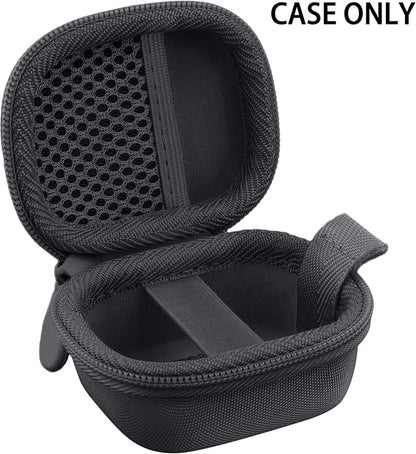 co2CREA Hard Case for Beats Powerbeats Fit with Carabiner Clip, Shockproof Earbuds Storage Box – Protective Travel Cover for Wireless Noise Cancelling Earbuds (Black Case)