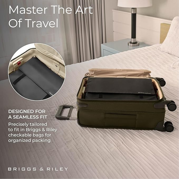 Briggs & Riley Garment Folder - Travel Essentials for Men & Women, Shirts, Pants, & Clothes Carrier, Wrinkle Reducing, Includes Folding Board - Travel Essentials, Black