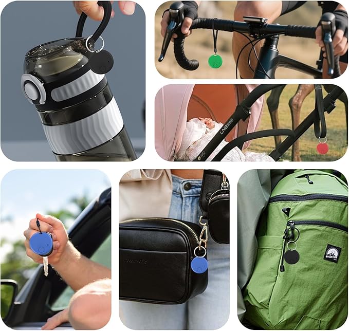 Air Tracker Tag for Android or iOS,Android Tracker Tag-4Pack,Dual System Tracker Tags,Compatible with Google's Find Hub and Apple Find My,Replaceable Battery,Item Finder for Keys,Wallet,Luggage,Bags