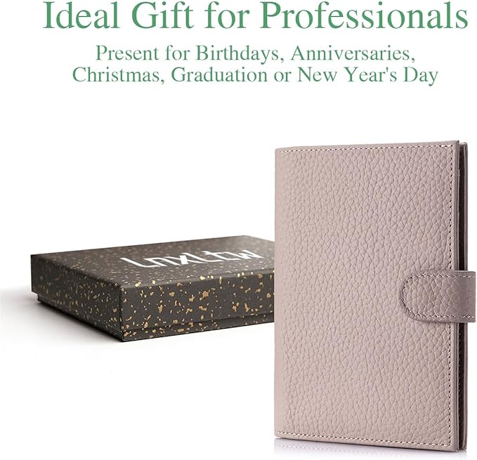 RFID Blocking Passport Holder for Travel Women – Leather Passport Holder for Men with Card Slots, Coin Wallet & SIM Slot – Slim Genuine Leather Travel Organizer – Mauve Pink