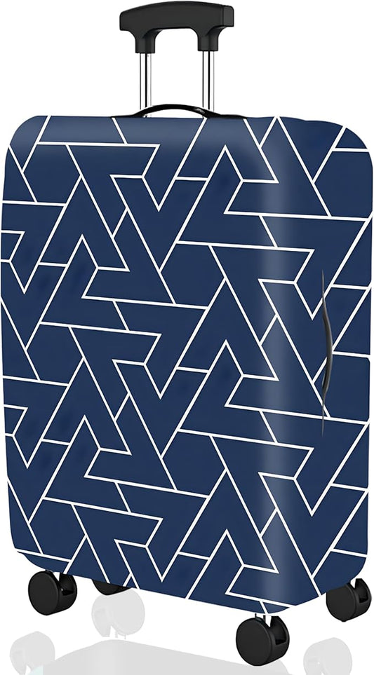 Luggage Cover – Navy Blue Stretchable Suitcase Protector – Washable, Scratch-Resistant & Dustproof Elastic Cover for Small Travel Bags