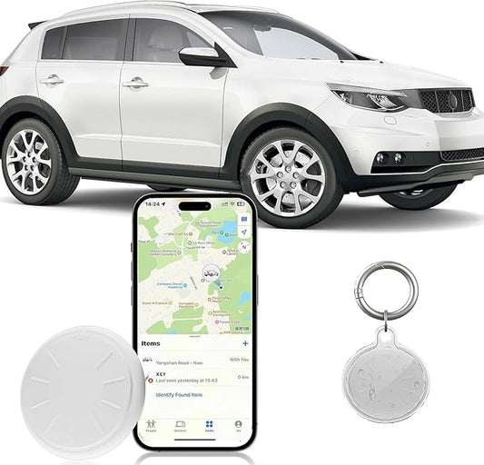 Tracker Works with Apple Find My (iOS Only),Key Finder Luggage Tracker with Keyring and Waterproof Case,Not for Android,Track Wallet Backpack Suitcase Dogs Cats Pets Collar Car (1 Pack)