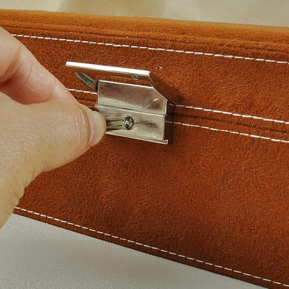 Jewelry Boxes 10 x 10 Inches 2-layer Handle Necklace Holder Organizer Jewellery Women Rings Storage Display Girls Earrings Case Lockable Jewelry Tray GY641 (Caramel)