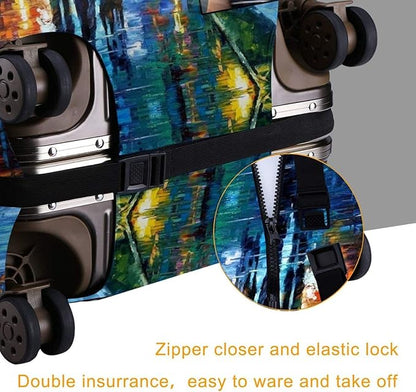 Personalized Luggage Suitcase Cover With Photo Dog Cat, Custom Luggage Cover, XL (for 29-32 inch luggage)