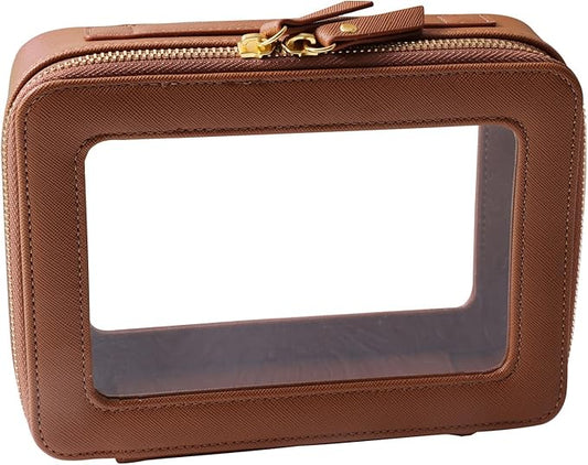 SANHECUN Toiletry bag waterproof cosmetic organizer with handle lagre opening for travelling