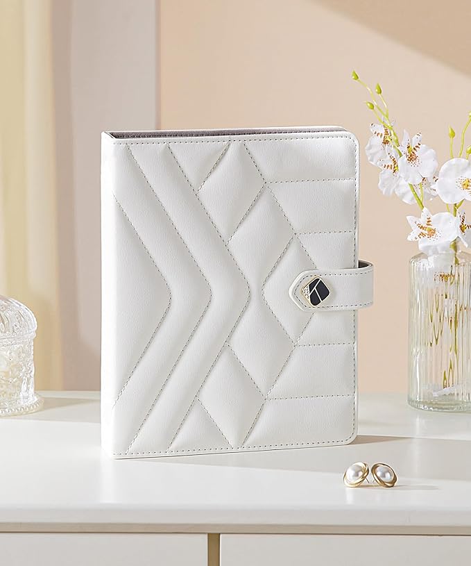 Homde Women Travel Jewelry Box: Traveling Organizer for Ring Necklace Bracelet - Storage Book with Plastic Pouches - Christmas Gifts for Friend Sister Mother