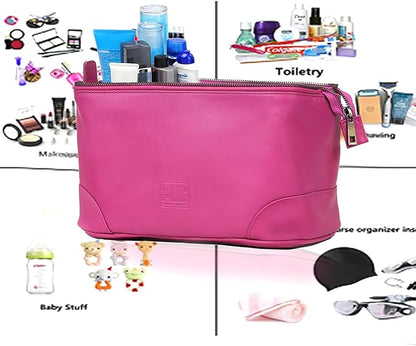 HLC Leather Toiletry Bag - Best Gift for Men - Premium Genuine Leather Dopp Kit Shaving Kit Organizer Travel Kit Pouch Bag - Large Size