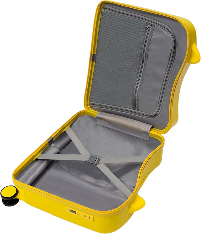 18" Kids Luggage Suitcase for Girls & Boys, Kids Carry On Luggage with Wheels Children’s Suitcase w/Lock (Yellow)