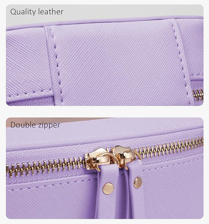 Travel Clear Makeup Bag Set, TSA Approved Cosmetic Bag Case with Zipper Portable Makeup Pouch Toiletry Bag Women Traveling Cosmetic Organizer Storage Bag Car Organizer Car Essentials for Women