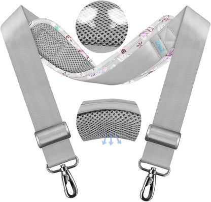 ZINZ 79.5" Universal Strap with Ultra-Thick Fixed Breathable Pad - Adjustable Heavy-Duty Shoulder Strap for Laptop, Crossbody, Luggage, Gym, Camera Bag and More,Butterfly