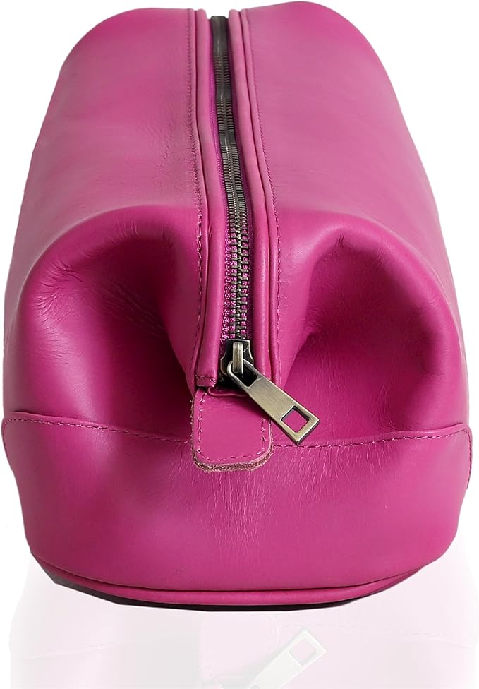 HLC Leather Toiletry Bag - Best Gift for Men - Premium Genuine Leather Dopp Kit Shaving Kit Organizer Travel Kit Pouch Bag - Large Size