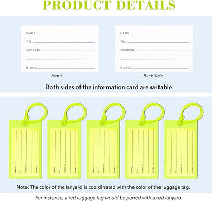 30 Pack Luggage Tags for Suitcases, Airplane Travel Essentials for Flying, International Travel Must Haves, and Luggage Accessories by Sodsay