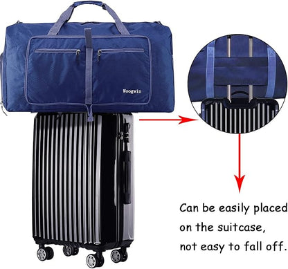 Woogwin Travel Duffel Bag Large Foldable Waterproof Overnight Bag for Beach Swim Bags Pool Sports Gym
