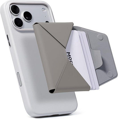 MOFT Magsafe Wallet, Slim Magnetic 8 - Card Holder, Snap Field Wallet with Pull to Access Design, RFID Blocking, MOVAS Veagn Leather Minimalist Travel Wallets for Men & Women, Taupe