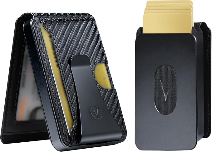 Vantamo Premium Wallet for Men with Money Clip & Card Holder, Compact & Slim Wallet with RFID, 8-12 Cards, Perfect Gifts for Men