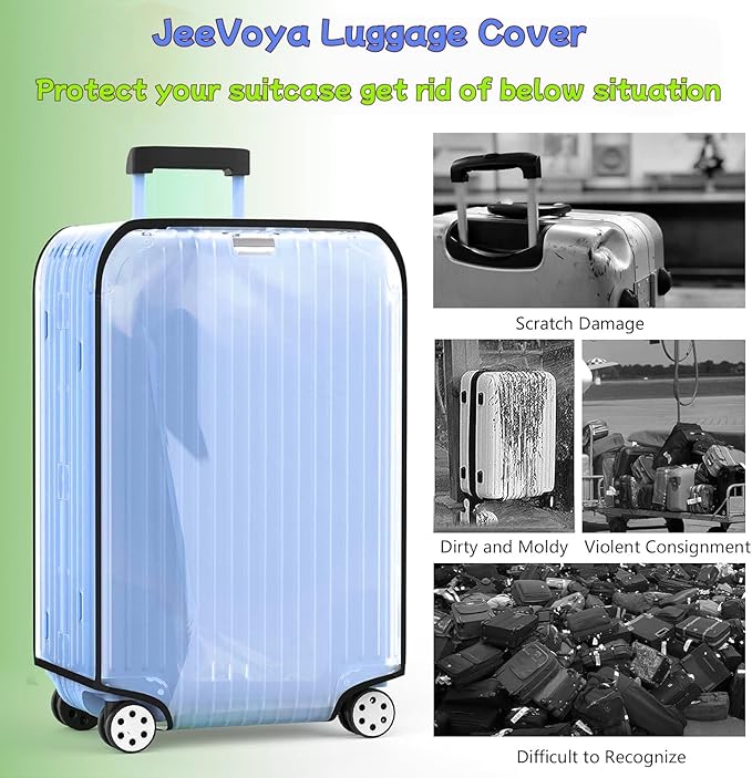 Suitcase Covers Clear Luggage Cover for 20"/24"/28"/30" Baggage Covers Waterproof Dustproof and Anti-scratch (30inch)