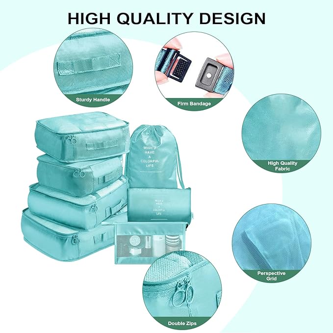 11 Set Packing Cubes for Travel,Gifts for Women Mom,Anti-Tearing Suitcase Organizer for Luggage with Shoe & Hanging Toiletry Bag, Toiletries Travel Bottles, 3 Portable Toothbrush Cases