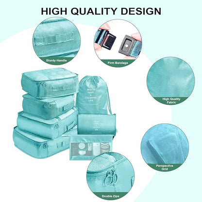 11 Set Packing Cubes for Travel,Gifts for Women Mom,Anti-Tearing Suitcase Organizer for Luggage with Shoe & Hanging Toiletry Bag, Toiletries Travel Bottles, 3 Portable Toothbrush Cases