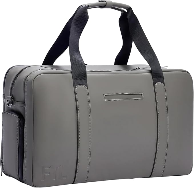 The FTL Pro Mens Travel Bag - 30L Premium Work to Gym Weekender Duffel with Garment Bag, Shoe Space & 18" Laptop Sleeve - Organized Athletic Business Carry On Hybrid, Fits Under Airplane Seat - Grey