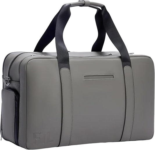 The FTL Pro Mens Travel Bag - 30L Premium Work to Gym Weekender Duffel with Garment Bag, Shoe Space & 18" Laptop Sleeve - Organized Athletic Business Carry On Hybrid, Fits Under Airplane Seat - Grey