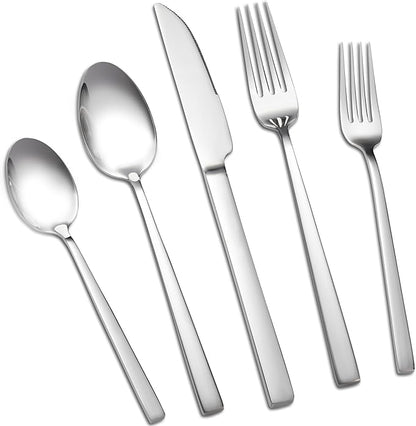 Silverware Set, 40 Piece Flatware Cutlery Set for 8, Stainless Steel Silverware Mirror Polished Dishwasher Safe for Home, Restaurant, Wedding, Party