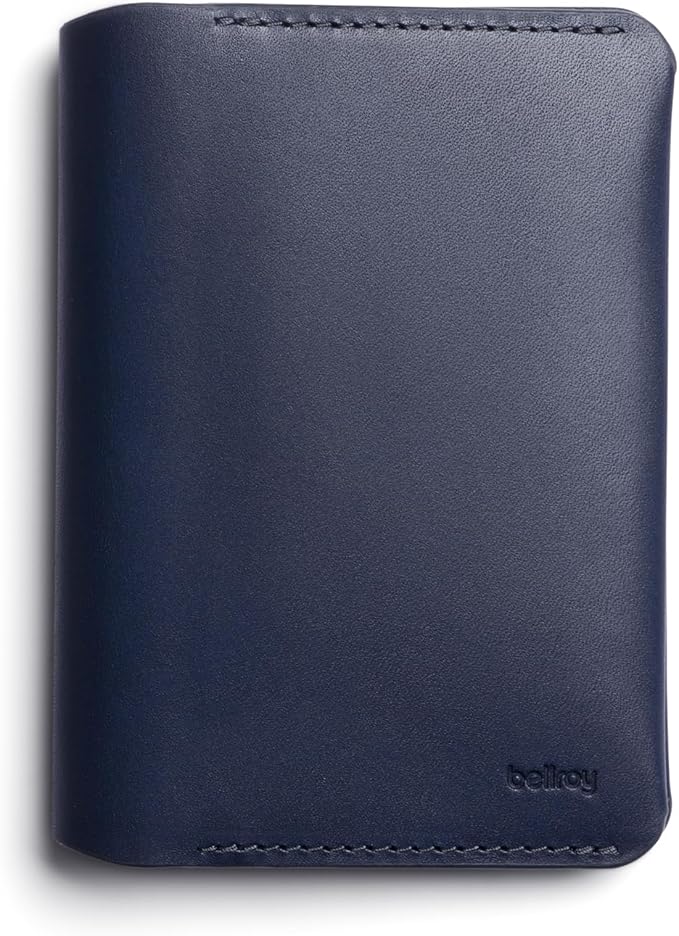 Bellroy Passport Cover (slimline travel wallet/pouch with card slots and space for cash plus travel documents) - Navy