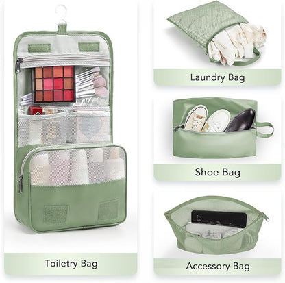 10 Set Compression Packing Cubes for Travel Essentials,Compressible Expandable Packing Cubes for Suitcase,OlarHike Luggage Organizer Bags for Travel,Handy Helper for Organizing Clothes(Matcha Green)