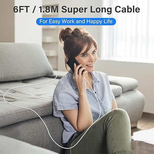 iPhone 15 Charger,iPhone 15 Charger Fast Charging,20W Type C USBC ChargerBlock 6FT USB C to USB C Cable Cord Compatible iPhone 16 Pro Max/15 Plus,iPad Pro 12.9/13/11-inch, iPad mini 6, iPad Air 4/5